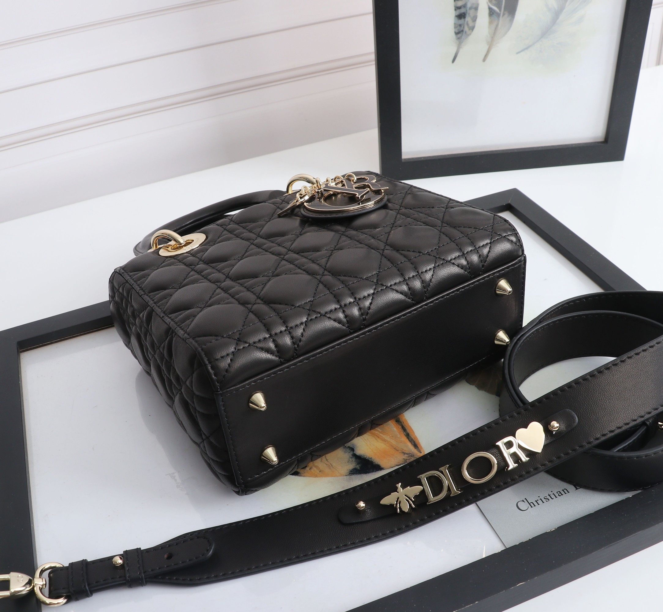 Small Lady Dior My ABCDior Bag Black Cannage Lambskin